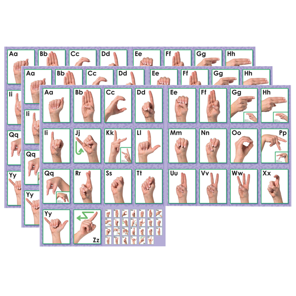 North Star Teacher Resources American Sign Language Alphabet Bulletin Board Set, PK3 NS9014